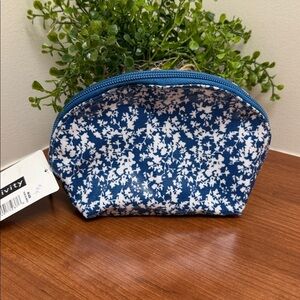 Relativity Blue And White Make Up Bag